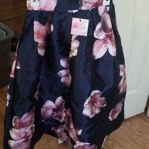 Navy and pink skirt